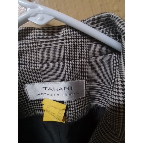Tahari Arthur s Levine 100%  wool houndstooth jacket Blazer women's size 4 - Picture 12 of 12